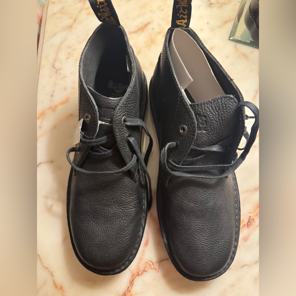 NEW Men’s Black Leather Dr. Martens Boots - Size 13